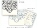 Baroque pocketfold Pocketfold invitations a