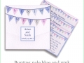 bunting pale blue and pink