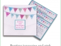 bunting turquoise and pink
