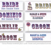 wearetickledpink.co.uk Circus tent place cards £1.50