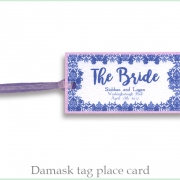 Damask tag place card