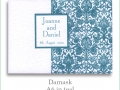 damask a6 teal