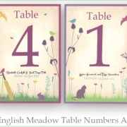 English meadow A5 table number