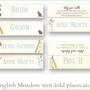 English meadow placecards