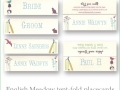 English meadow placecards