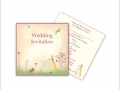 English meadow pretty summer wedding invitation cricket flowers bunny 2