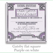 gatsby sq purple white