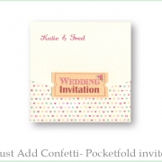 Just add confetti pocketfold invitation