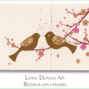 love doves a6 brown on cream