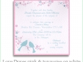 love doves pink turq white
