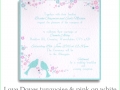 love doves sq turq pink on white