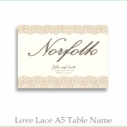 Love Lace A5 Table Name