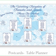 table planner postcards