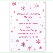 Snowflake winter frosty christmas wedding invitation 17