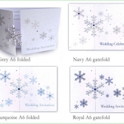 Snowflake winter frosty christmas wedding invitation 5
