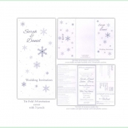 Snowflake winter frosty christmas wedding invitation 8