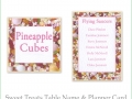 Sweets table name and planner card