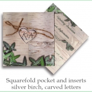 squarefold birch heart inserts