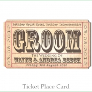 ticket place card