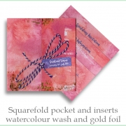 squarefold watercolour gold inserts
