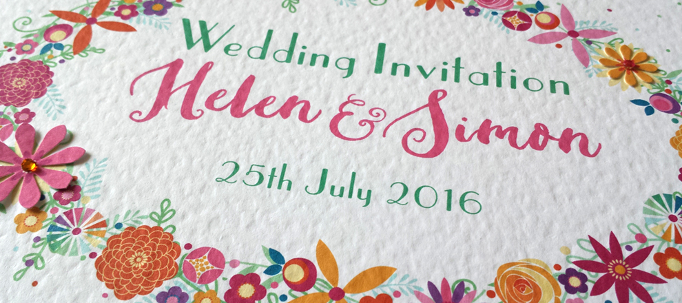 flower wedding invitation