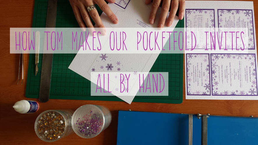making our VERY OWN pocketfold invites