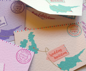 pocketfold cyprus wedding invitation
