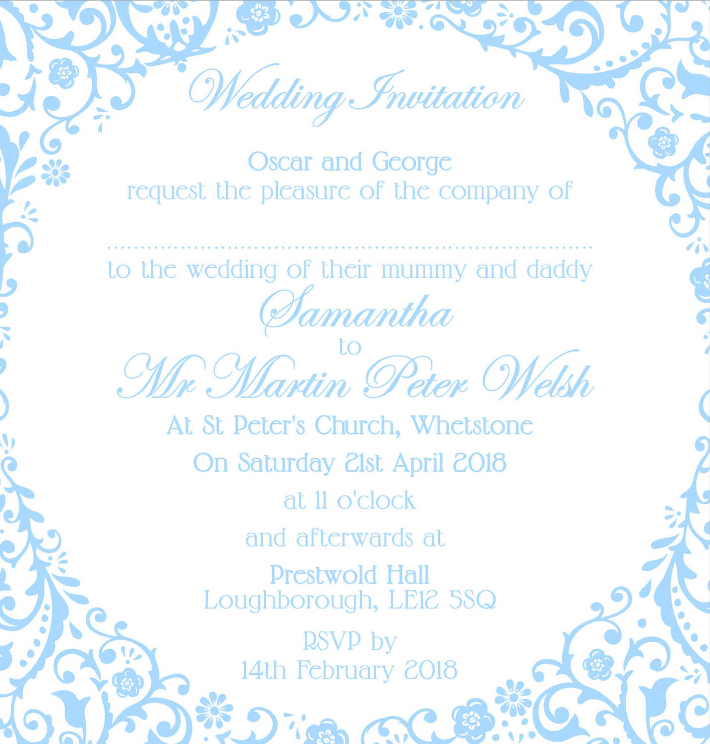 baroque patterned wedding stationery, baroque invitation, baroque theme, baroque wedding