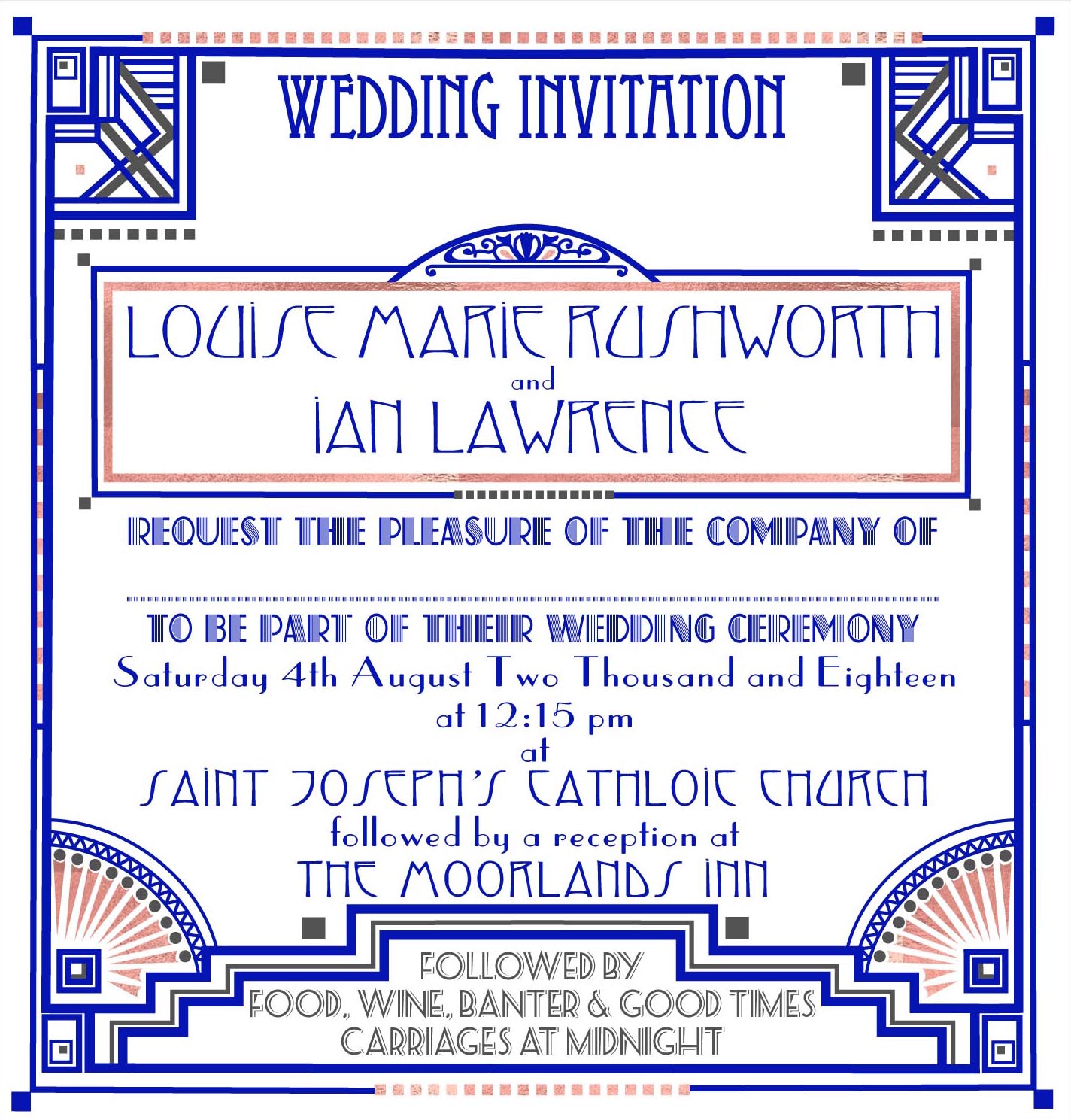 art deco wedding invitation, art deco wedding, art deco, 1920s wedding theme, 1920s theme